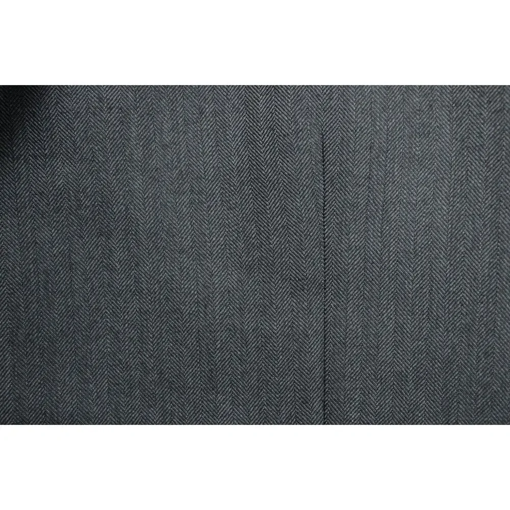 Brooks Brothers Blazer Mens 44L‎ Gray 100% Wool Herringbone Suit Jacket USA